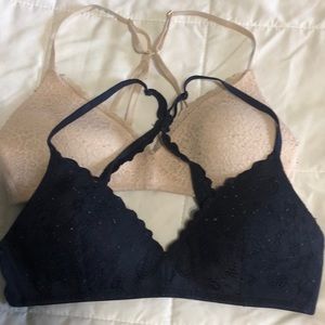 Two Wireless Aerie Bras 34B